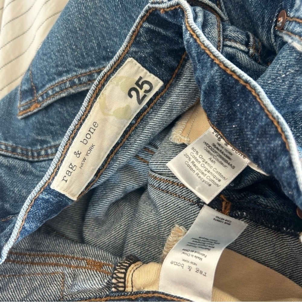 Rag & Bone Alex High Rise Straight Leg Jeans Size 25 - Picture 9 of 10